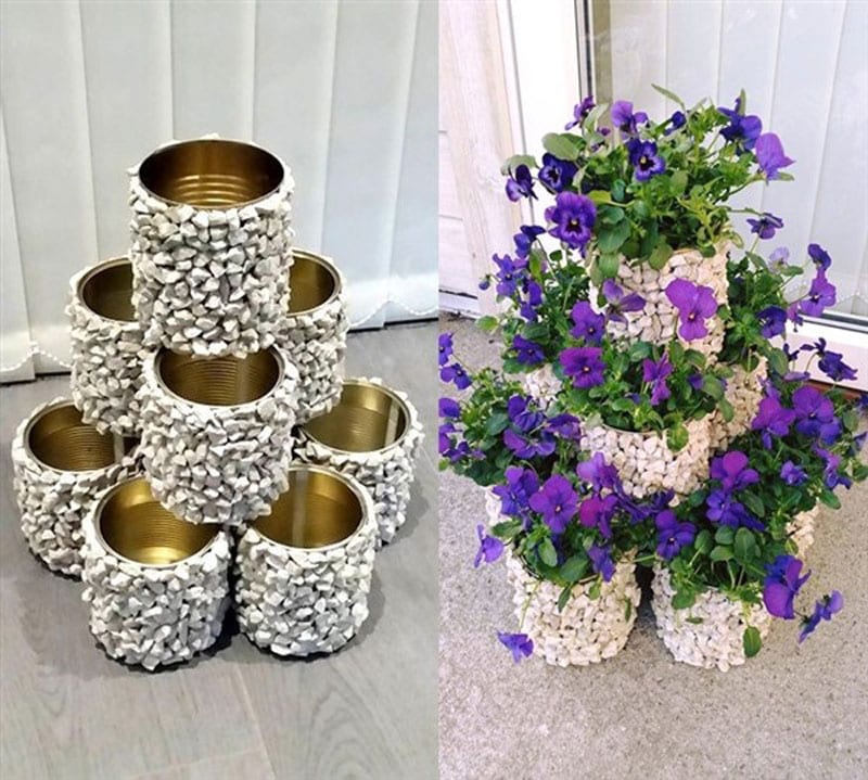 Beautiful coffee can vase