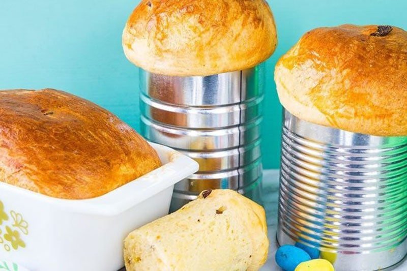 Metal coffee containers can turn into great baking pans for bread
