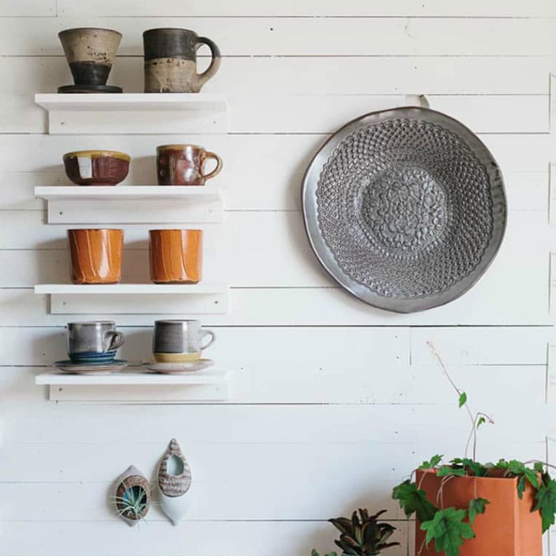 Modern floating shelf storage
