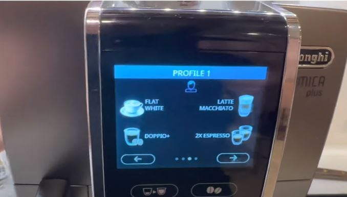 You can customize your coffee preferences easily with Dinamica Plus