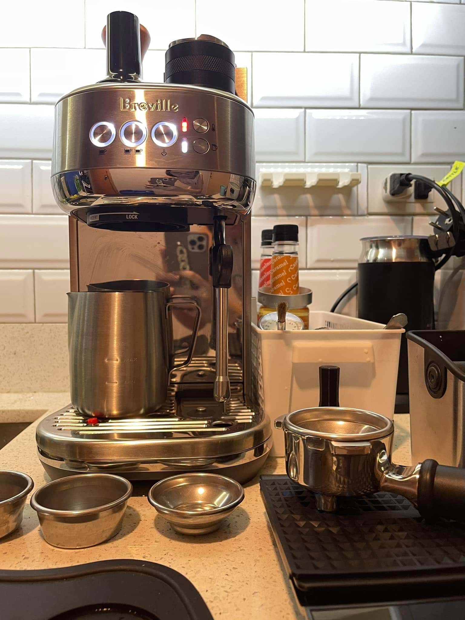 Breville Bambino's water tank is only 47 ounces