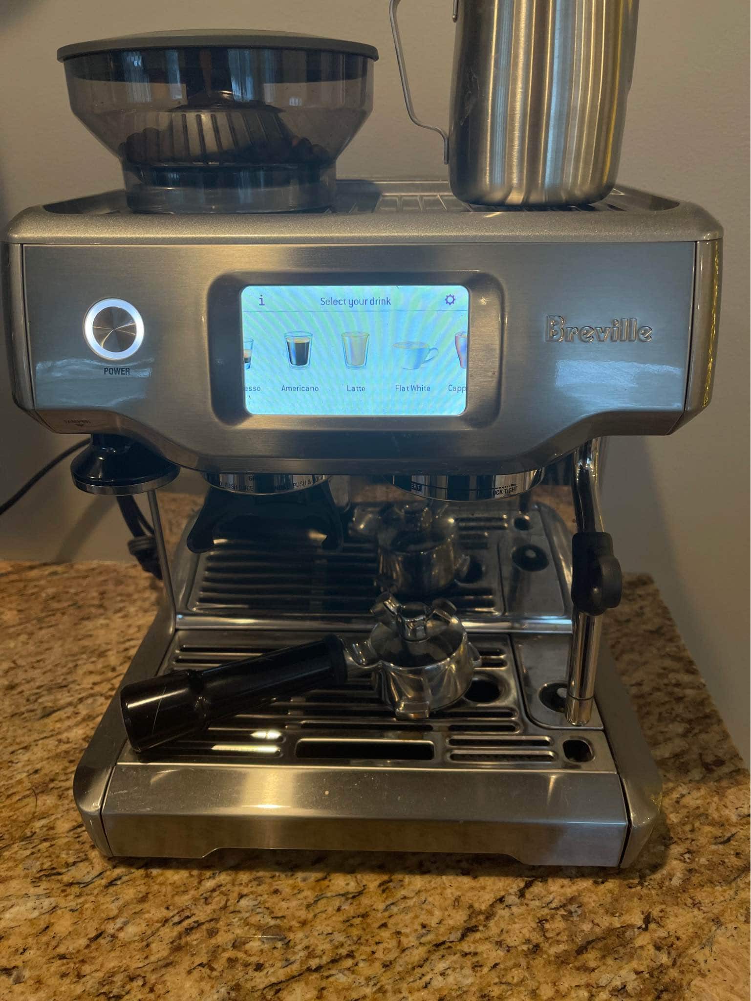 The touch screen of Breville Barista Touch