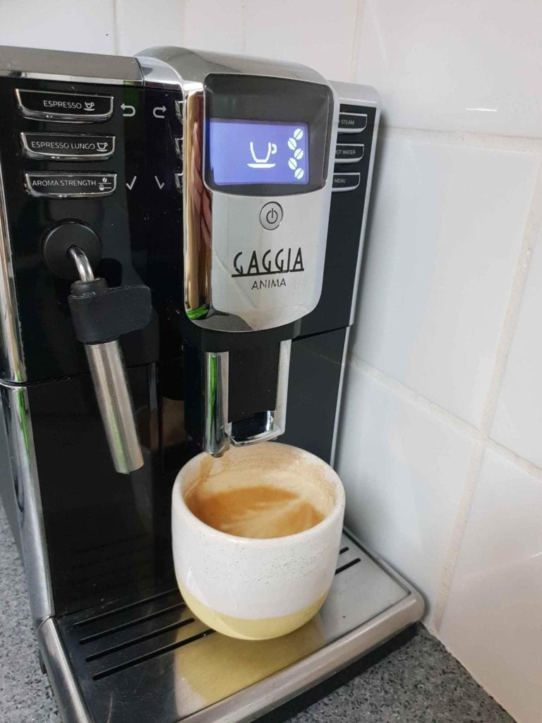Gaggia Anima brews slightly hotter cups