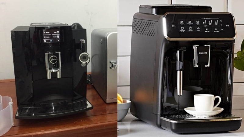 Philips LatteGo 3200 and Jura E8 have stable grinders
