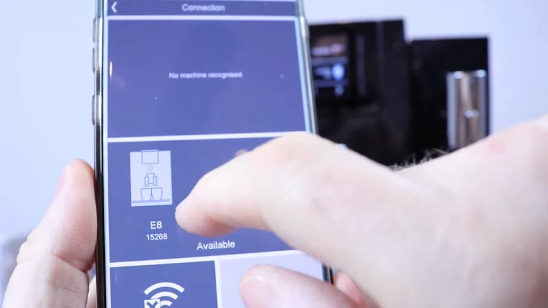 You can pair the Jura E8 with your smartphone or tablet