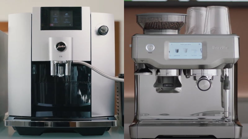 jura e6 vs breville barista touch: a battle between a semi-automatic machine and a superautomatic